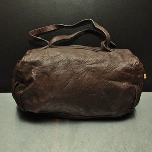 DKNY brown leather shoulder bag